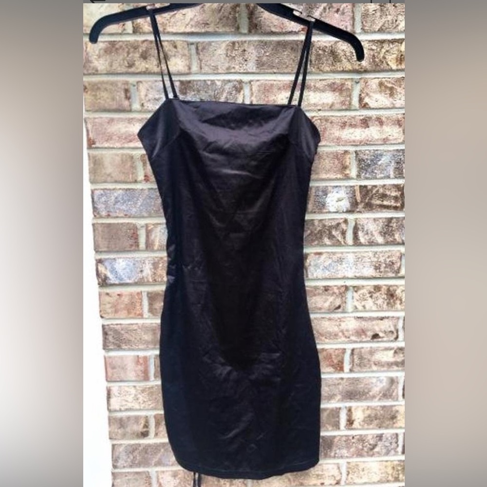Missguided Black Slip Bodycon Dress